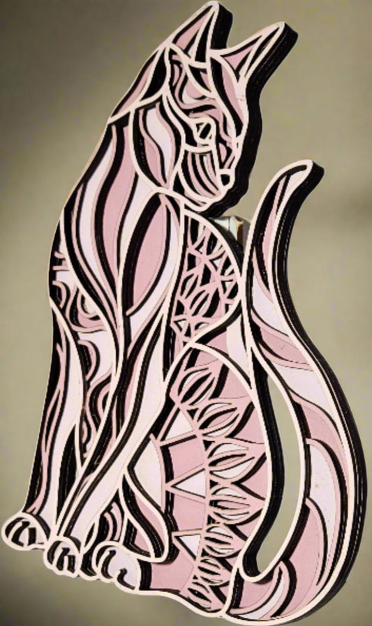 Multi-Layer Cat Wall Art