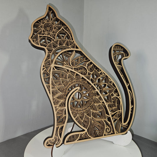 Multi-Layer Cat Wall Art