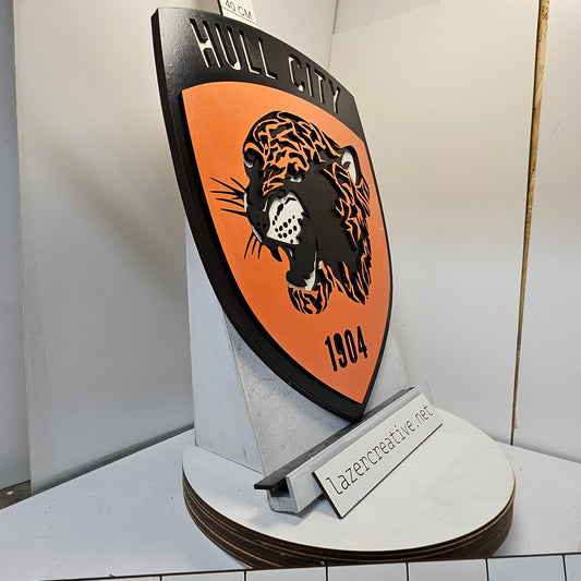Wolverhampton Wanderers Crest Wall Art - Multi-Layer 28cm x 32cm