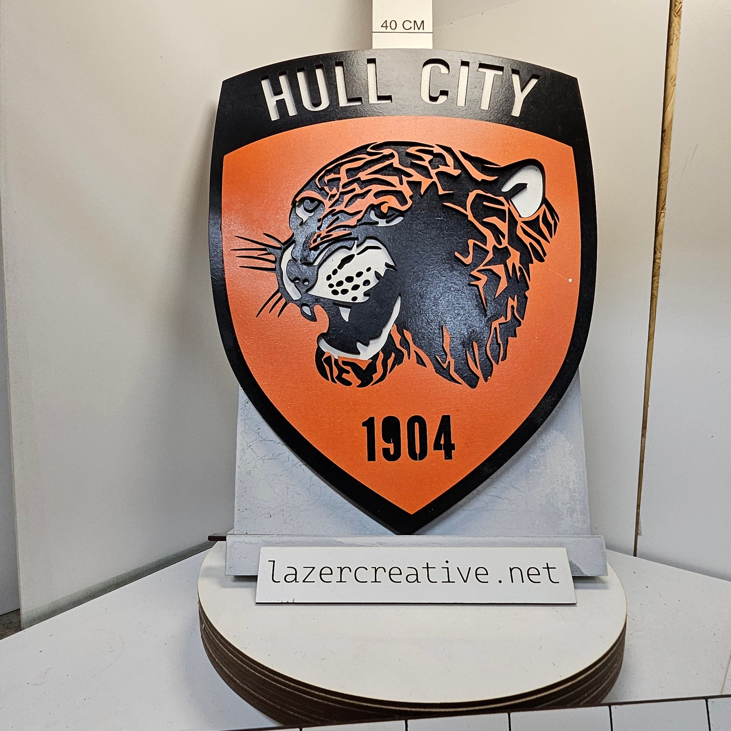 Wolverhampton Wanderers Crest Wall Art - Multi-Layer 28cm x 32cm