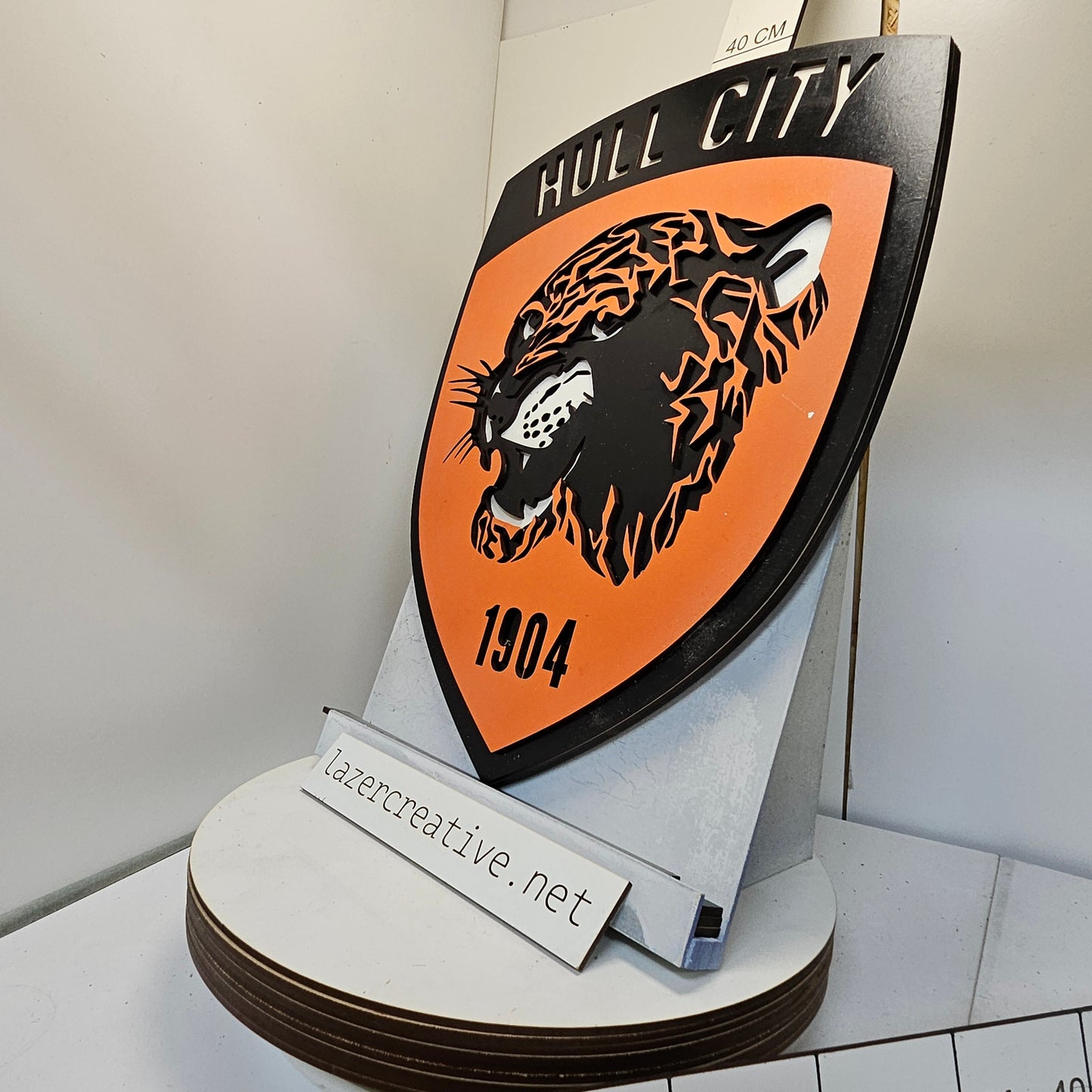 Wolverhampton Wanderers Crest Wall Art - Multi-Layer 28cm x 32cm