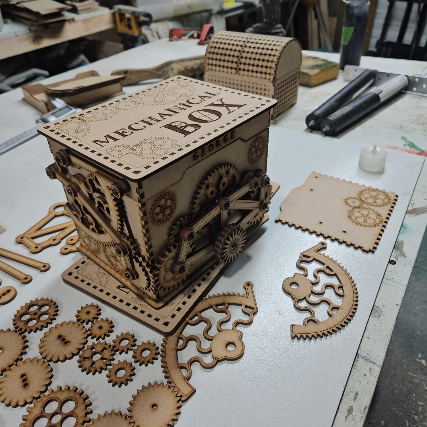 Mechanical Box Puzzle (Unassembled)