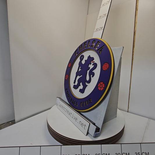 Chelsea FC Crest Wall Art - Multi-Layer 28cm x 28cm
